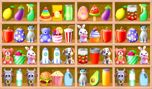 Game Screenshot Sorting by Shelves: Match3